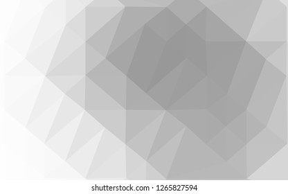 Light Silver, Gray vector triangle mosaic template. Shining illustration, which consist of triangles. Completely new design for your business.