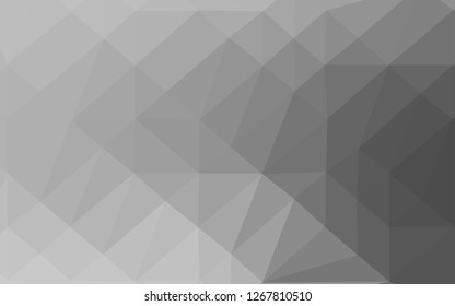 Light Silver, Gray vector triangle mosaic texture. Colorful illustration in Origami style with gradient.  Triangular pattern for your business design.
