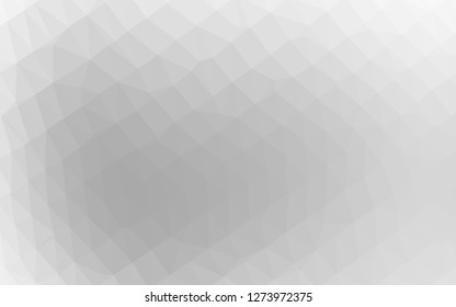 Light Silver, Gray vector triangle mosaic template. Shining illustration, which consist of triangles. Brand new design for your business.