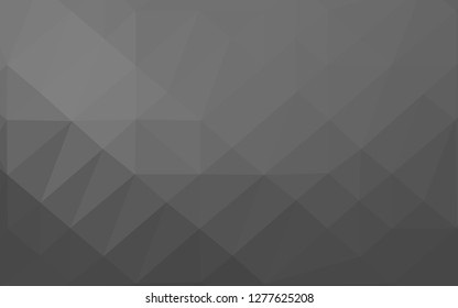 Light Silver, Gray vector triangle mosaic texture. A completely new color illustration in a vague style. Elegant pattern for a brand book.