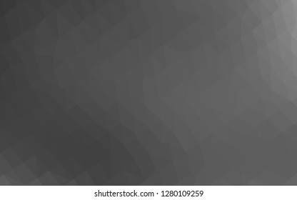 Light Silver, Gray vector triangle mosaic cover. Creative illustration in halftone style with gradient. Brand new style for your business design.