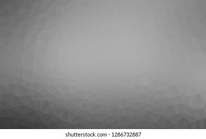 Light Silver, Gray vector triangle mosaic texture. An elegant bright illustration with gradient. Brand new design for your business.