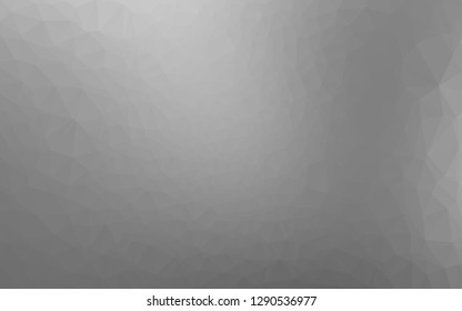 Light Silver, Gray vector triangle mosaic template. An elegant bright illustration with gradient. Completely new template for your business design.