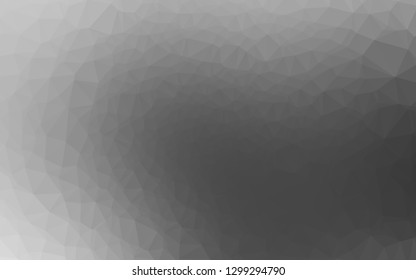 Light Silver, Gray vector triangle mosaic texture. Creative illustration in halftone style with gradient. Triangular pattern for your business design.