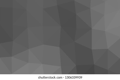 Light Silver, Gray vector triangle mosaic cover. Geometric illustration in Origami style with gradient. Template for a cell phone background.