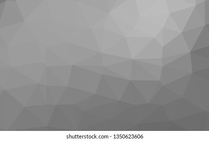 Light Silver, Gray vector triangle mosaic cover. Shining colored illustration in a Brand new style. Polygonal design for your web site.