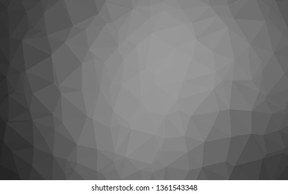 Light Silver, Gray vector triangle mosaic template. Geometric illustration in Origami style with gradient. Elegant pattern for a brand book.