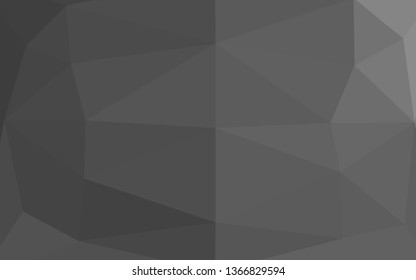 Light Silver, Gray vector triangle mosaic template. Colorful illustration in Origami style with gradient.  Completely new template for your business design.
