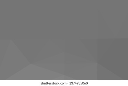 Light Silver, Gray vector triangle mosaic cover. Glitter abstract illustration with an elegant design. The best triangular design for your business.