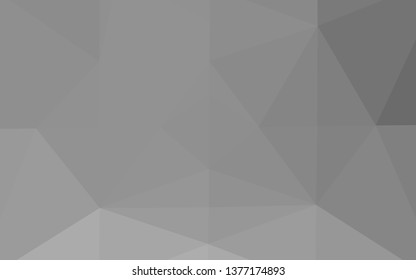 Light Silver, Gray vector triangle mosaic texture. An elegant bright illustration with gradient. New texture for your design.