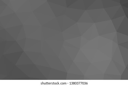 Light Silver, Gray vector triangle mosaic cover. An elegant bright illustration with gradient. Template for your brand book.