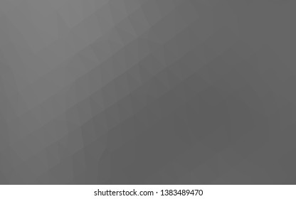 Light Silver, Gray vector triangle mosaic cover. Creative illustration in halftone style with gradient. Brand new style for your business design.