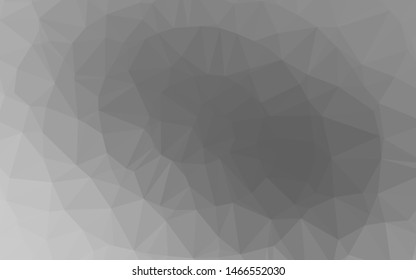 Light Silver, Gray vector triangle mosaic template. An elegant bright illustration with gradient. Completely new template for your business design.