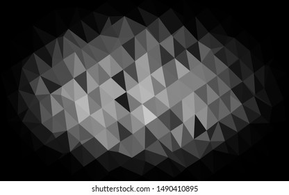 Light Silver, Gray vector triangle mosaic cover. A completely new color illustration in a vague style. Template for a cell phone background.