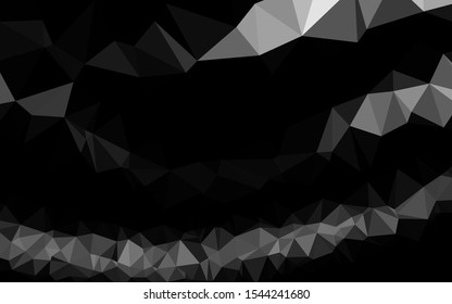Light Silver, Gray vector triangle mosaic cover. Colorful illustration in Origami style with gradient.  Completely new template for your business design.