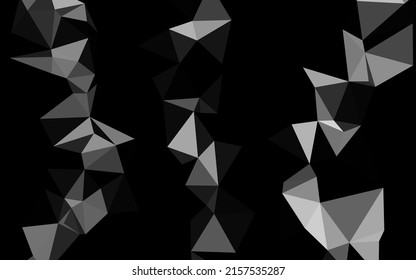 Light Silver, Gray vector triangle mosaic cover. Modern geometrical abstract illustration with gradient. Template for a cell phone background.