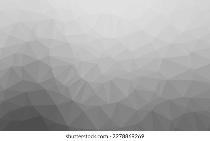 Light Silver, Gray vector triangle mosaic cover. Shining illustration, which consist of triangles. Elegant pattern for a brand book.