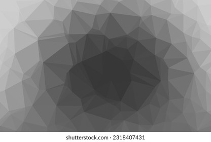 Light Silver, Gray vector triangle mosaic texture. Creative illustration in halftone style with gradient. Completely new design for your business.