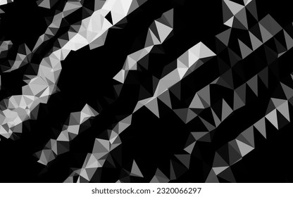 Light Silver, Gray vector triangle mosaic cover. Colorful illustration in Origami style with gradient.  Triangular pattern for your business design.