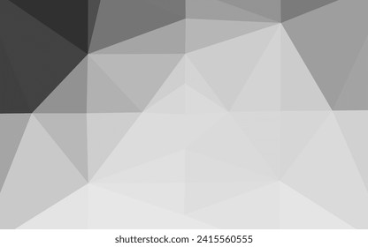 Light Silver, Gray vector triangle mosaic cover. Shining illustration, which consist of triangles. Polygonal design for your web site.