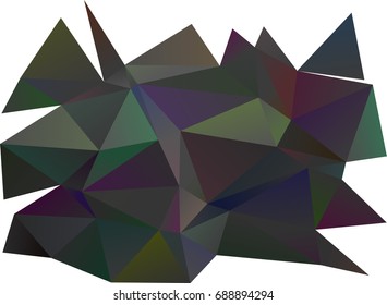 Light Silver, Gray vector triangle mosaic template. Triangular geometric sample with gradient.  A new texture for your design.