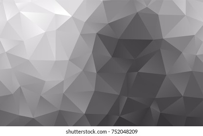 Light Silver, Gray vector triangle mosaic template. An elegant bright illustration with gradient. Brand-new design for your business.