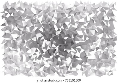 Light Silver, Gray vector triangle mosaic template. Colorful abstract illustration with gradient. The polygonal design can be used for your web site.