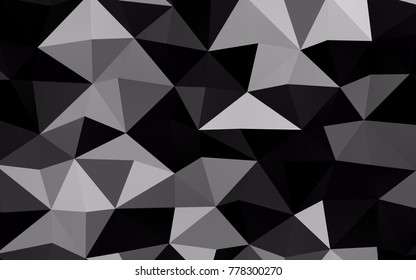 Light Silver, Gray vector triangle mosaic template. A completely new color illustration in a vague style. A completely new design for your business.