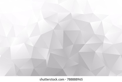 Light Silver, Gray vector triangle mosaic background. An elegant bright illustration with gradient. The template can be used as a background for cell phones.