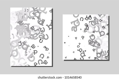 Light Silver, Grayvector background for presentations. Booklet with textbox on colorful abstract background. Completely new template for your brand book.