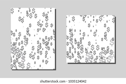 Light Silver, Grayvector background for presentations. Glitter abstract design concept with text box. The pattern can be used for any ad, booklets.
