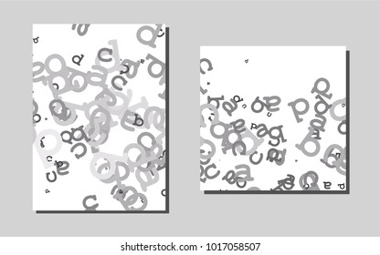 Light Silver, Grayvector banner for websites. Abstract booklet on colored background with gradient. New design for a poster, banner of your website.
