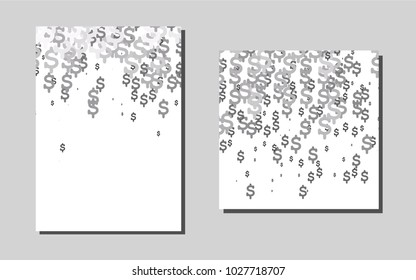 Light Silver, Grayvector banner for websites. Beautiful colored sample in A4 size. Beautiful design for cover of notepads.