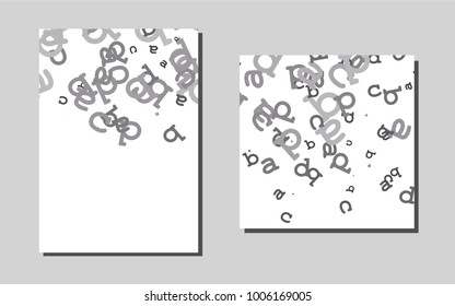 Light Silver, Grayvector brochure for ui, ux design. Abstract booklet on colored background with gradient. The pattern can be used for any ad, booklets.