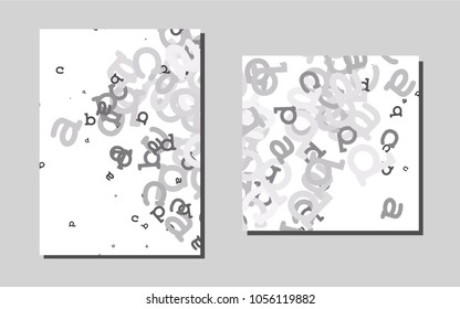Light Silver, Grayvector brochure for ui, ux design. Blurred decorative design in abstract style with textbox. Beautiful design for cover of notepads.