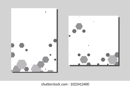 Light Silver, Grayvector cover for Envelopes. Booklet with textbox on colorful abstract background. Pattern for beautiful business cards, folders.