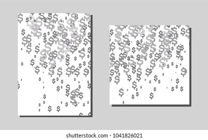 Light Silver, Grayvector cover for Envelopes. Web interface on abstract background with colorful gradient. Beautiful design for cover of notepads.
