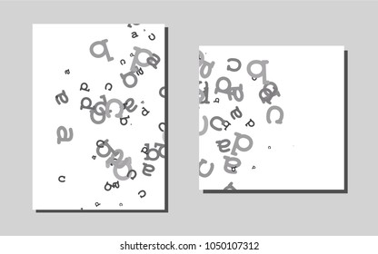 Light Silver, Grayvector cover for Envelopes. Abstract booklet on colored background with gradient. Pattern for ads, leaflets, labels of your business.