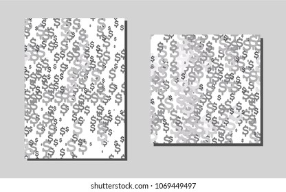 Light Silver, Grayvector layout for Leaflets. Beautiful colored sample in A4 size. New design for a poster, banner of your website.