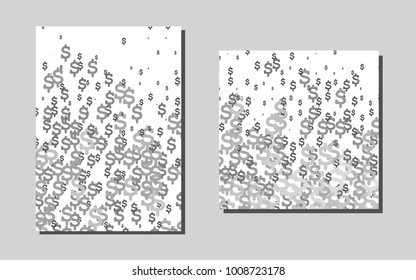 Light Silver, Grayvector pattern for posters. Beautiful colored sample in A4 size. New design for a poster, banner of your website.
