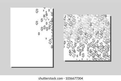 Light Silver, Grayvector pattern for posters. Blurred decorative design in abstract style with textbox. The pattern can be used for any ad, booklets.