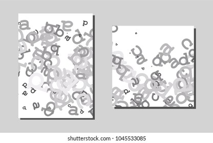 Light Silver, Grayvector pattern for posters. Abstract booklet on colored background with gradient. New design for a poster, banner of your website.