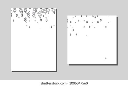 Light Silver, Grayvector template for landing pages. Glitter abstract design concept with text box. Pattern can be used as a template for calendars.