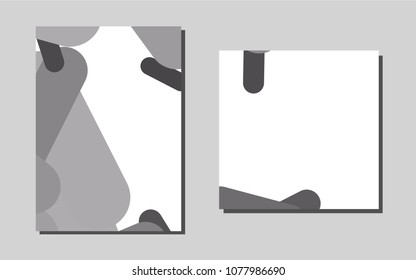 Light Silver, Grayvector template for landing pages. Abstract booklet on colored background with gradient. New design for a poster, banner of your website.