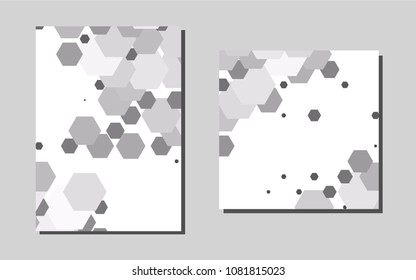 Light Silver, Grayvector template for landing pages. Beautiful colored sample in A4 size. Pattern for beautiful business cards, folders.