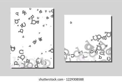 Light Silver, Grayvector template for landing pages. Beautiful colored sample in A4 size. Pattern can be used as a template for calendars.