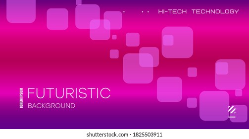 Light Simple Color Gradient. Abstract Purple Gradient Background With Floating Squares. Vector Illustration For Wallpaper, Banner, Background, Card, Book Illustration, Landing Page.