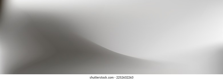 Light Smoke Grey Smog Cloudy Gradient Background. Curve Fluid Weather Wavy Water Flow Background. Pastel Sky Smooth Silver Gray Liquid Blurry Texture. Metal White Cloud Monochrom Blurry Gradient Mesh.