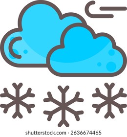 Light Snow Filled Style Icon Design