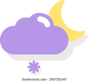 Nieve clara, ilustración de icono, vector sobre fondo blanco